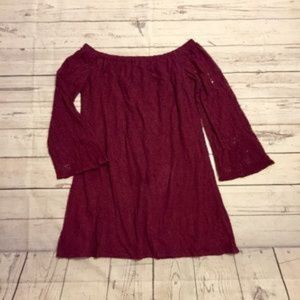 Francescas's Burgundy Lace - Like Top